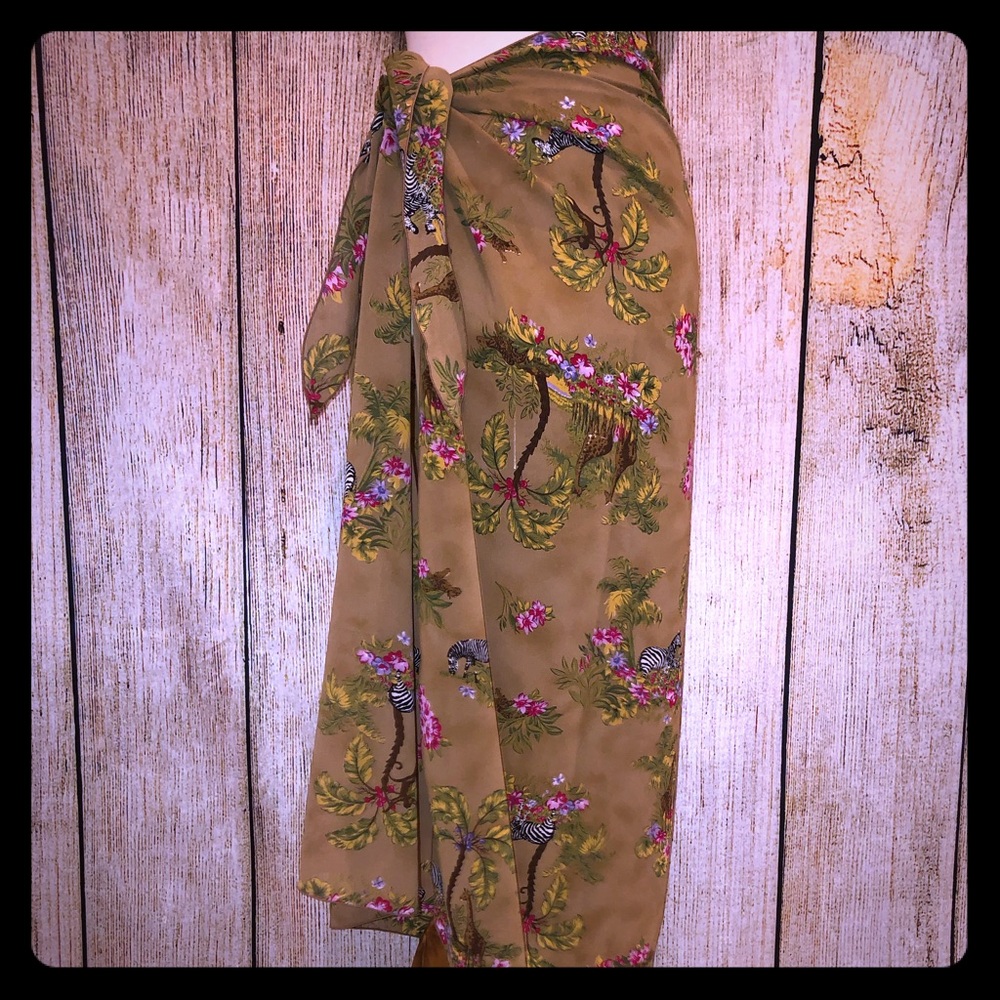 🔴FIRM💲NWT safari themed sarong